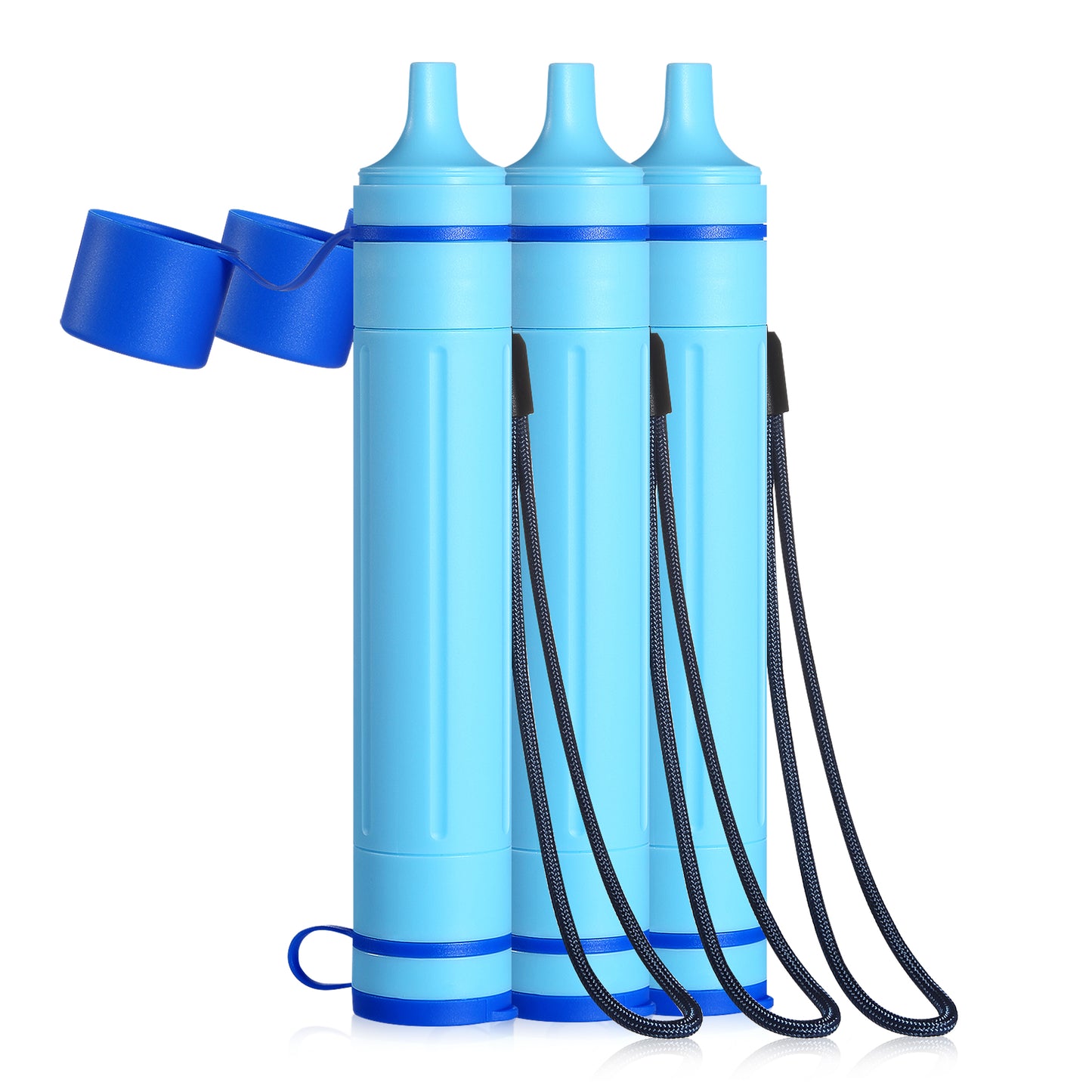 Greeshow Portable Water Filter Straw, Personal Water Filtration System with Replaceable Cartridge, 0.01