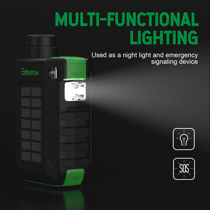Greeshow portable water filter  | Solar & Hand Crank Emergency Water Filter Pump - Off-Grid  GS-2811