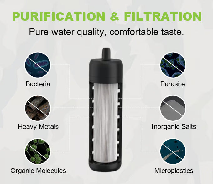 Greeshow Water Filter Cartridge SET for Fulling Way Water Purifier - Black | Water Replacement for GS-2811
